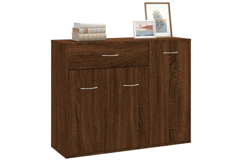 beBasic Skjenk brun eik 88x30x70 cm konstruert tre - Brun - Oppbevaring - Oppbevaringsmøbler - Sideboard & skjenker