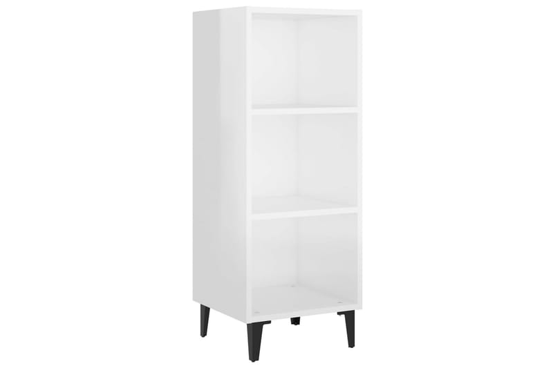 beBasic Skjenk høyglans hvit 34,5x32,5x90 cm konstruert tre - Hvit - Oppbevaring - Oppbevaringsmøbler - Sideboard & skjenker