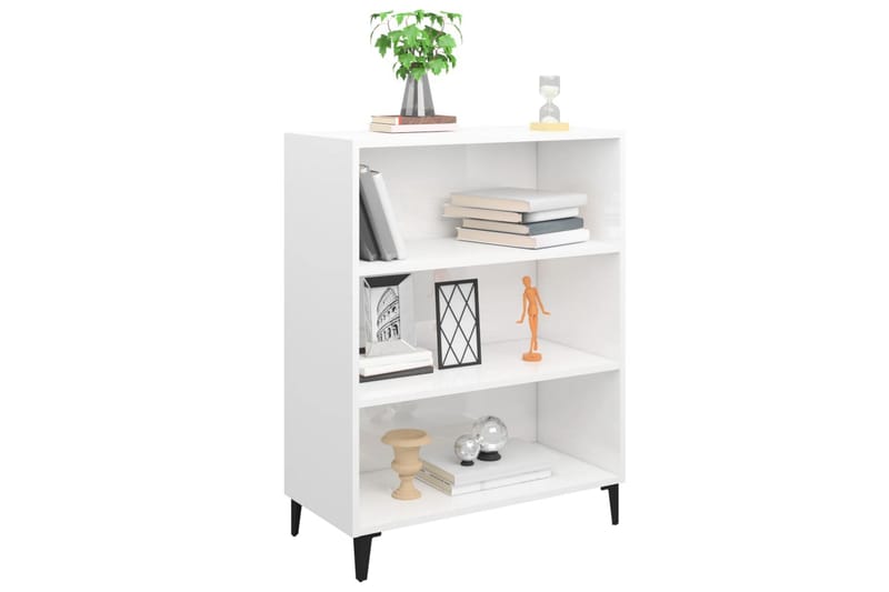 beBasic Skjenk høyglans hvit 69,5x32,5x90 cm konstruert tre - Hvit - Oppbevaring - Oppbevaringsmøbler - Sideboard & skjenker