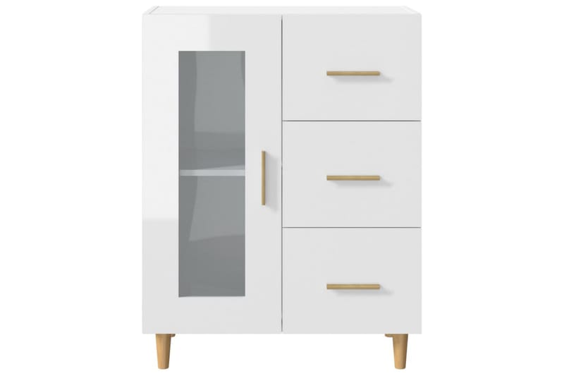 beBasic Skjenk høyglans hvit 69,5x34x90 cm konstruert tre - Hvit - Oppbevaring - Oppbevaringsmøbler - Sideboard & skjenker