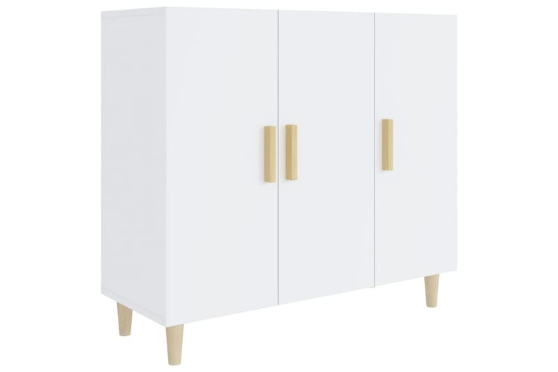 beBasic Skjenk høyglans hvit 90x34x80 cm konstruert tre - Hvit - Oppbevaring - Oppbevaringsmøbler - Sideboard & skjenker