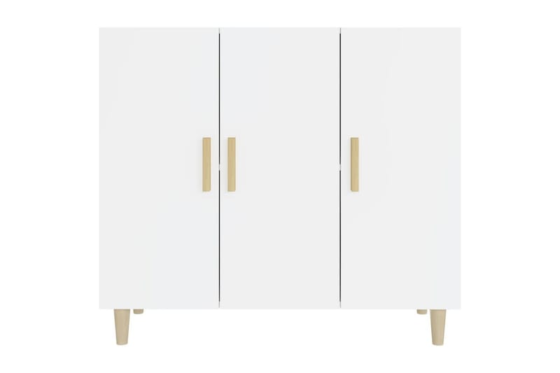 beBasic Skjenk høyglans hvit 90x34x80 cm konstruert tre - Hvit - Oppbevaring - Oppbevaringsmøbler - Sideboard & skjenker