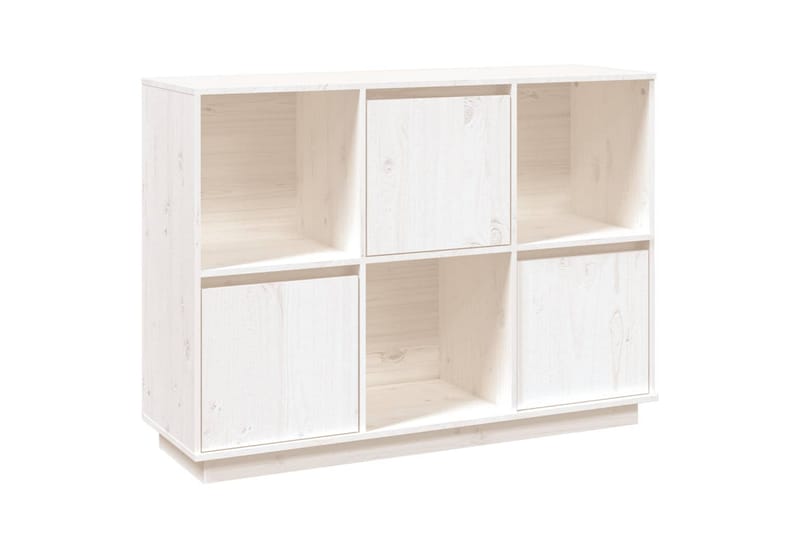 beBasic Skjenk hvit 110,5x35x80 cm heltre furu - Hvit - Oppbevaring - Oppbevaringsmøbler - Sideboard & skjenker