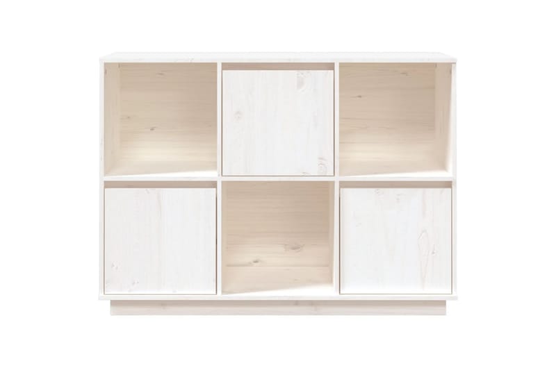 beBasic Skjenk hvit 110,5x35x80 cm heltre furu - Hvit - Oppbevaring - Oppbevaringsmøbler - Sideboard & skjenker