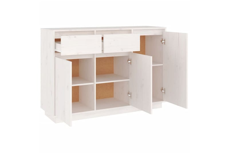 beBasic Skjenk hvit 110x34x75 cm heltre furu - Hvit - Oppbevaring - Oppbevaringsmøbler - Sideboard & skjenker