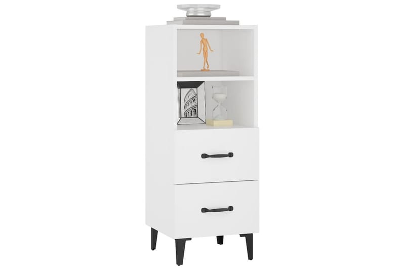 beBasic Skjenk hvit 34,5x34x90 cm konstruert tre - Hvit - Oppbevaring - Oppbevaringsmøbler - Sideboard & skjenker