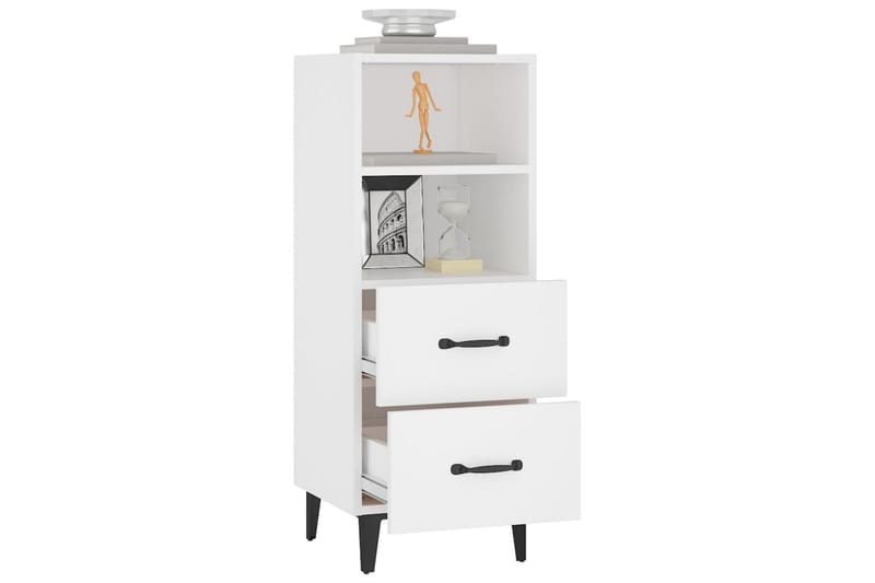 beBasic Skjenk hvit 34,5x34x90 cm konstruert tre - Hvit - Oppbevaring - Oppbevaringsmøbler - Sideboard & skjenker