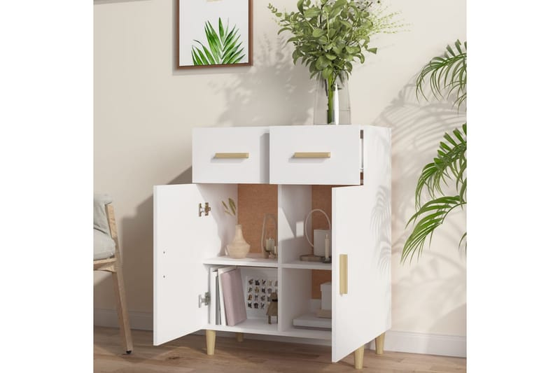 beBasic Skjenk hvit 69,5x34x89 cm konstruert tre - Hvit - Oppbevaring - Oppbevaringsmøbler - Sideboard & skjenker