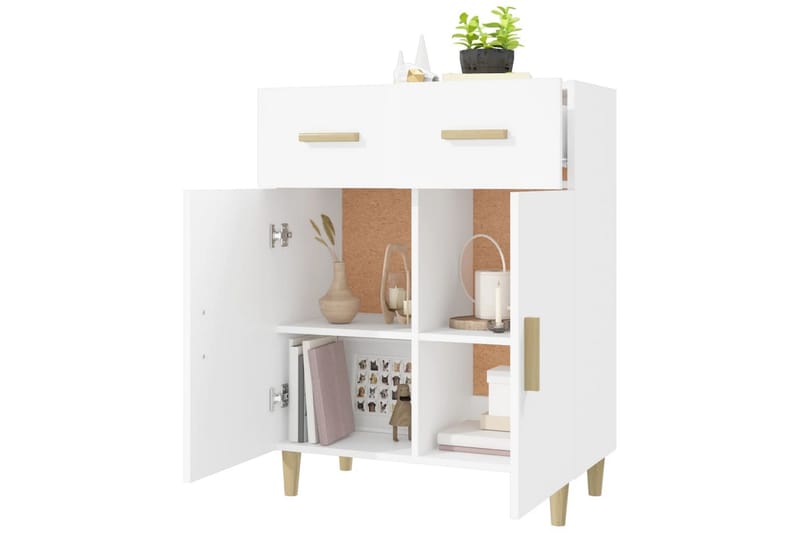 beBasic Skjenk hvit 69,5x34x89 cm konstruert tre - Hvit - Oppbevaring - Oppbevaringsmøbler - Sideboard & skjenker