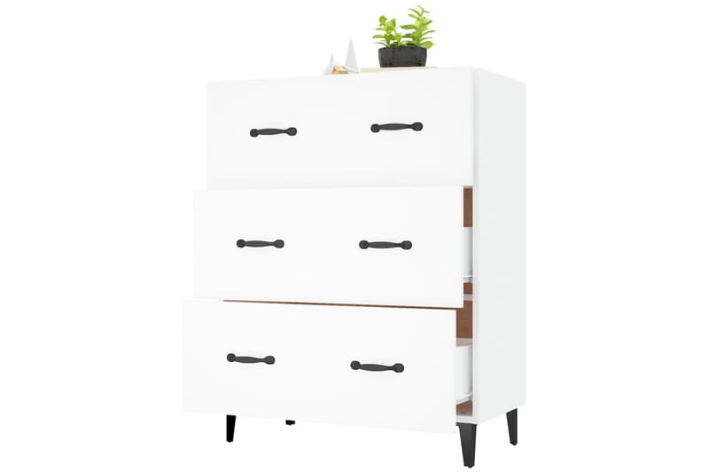 beBasic Skjenk hvit 69,5x34x90 cm konstruert tre - Hvit - Oppbevaring - Oppbevaringsmøbler - Sideboard & skjenker