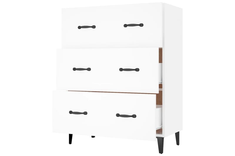 beBasic Skjenk hvit 69,5x34x90 cm konstruert tre - Hvit - Oppbevaring - Oppbevaringsmøbler - Sideboard & skjenker