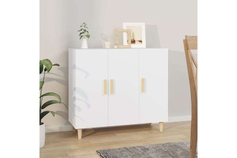 beBasic Skjenk hvit 90x34x80 cm konstruert tre - Hvit - Oppbevaring - Oppbevaringsmøbler - Sideboard & skjenker