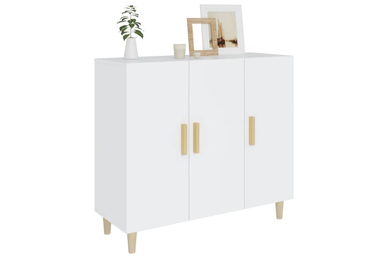 beBasic Skjenk hvit 90x34x80 cm konstruert tre - Hvit - Oppbevaring - Oppbevaringsmøbler - Sideboard & skjenker