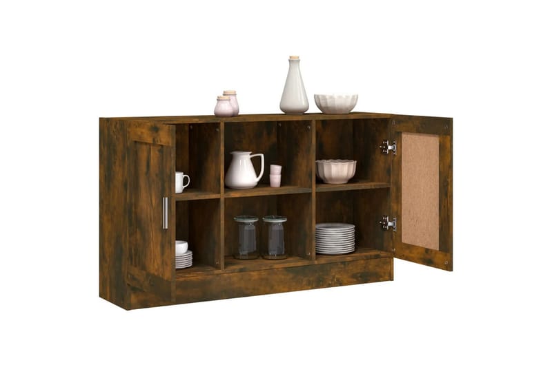 beBasic Skjenk røkt eik 120x30,5x70 cm konstruert tre - Brun - Oppbevaring - Oppbevaringsmøbler - Sideboard & skjenker