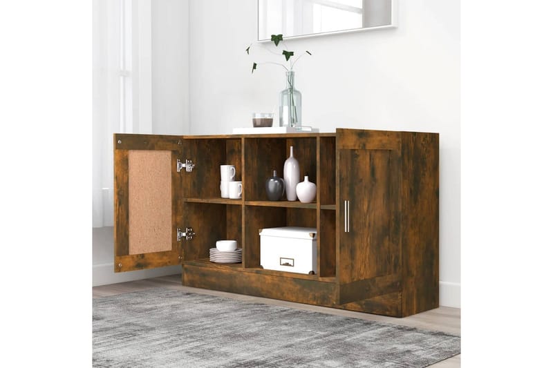 beBasic Skjenk røkt eik 120x30,5x70 cm konstruert tre - Brun - Oppbevaring - Oppbevaringsmøbler - Sideboard & skjenker