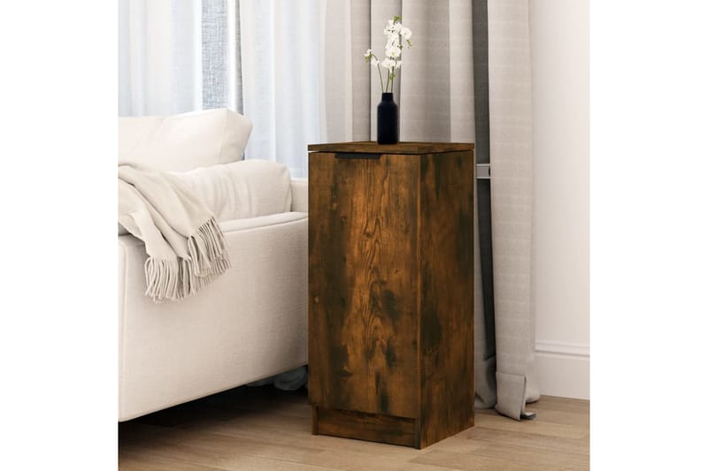 beBasic Skjenk røkt eik 30x30x70 cm konstruert tre - Brun - Oppbevaring - Oppbevaringsmøbler - Sideboard & skjenker