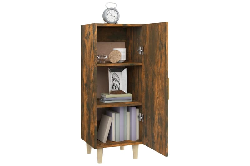 beBasic Skjenk røkt eik 34,5x34x90 cm konstruert tre - Brun - Oppbevaring - Oppbevaringsmøbler - Sideboard & skjenker