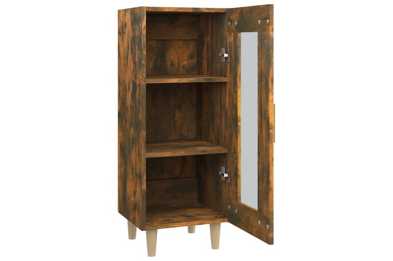 beBasic Skjenk røkt eik 34,5x34x90 cm konstruert tre - Brun - Oppbevaring - Oppbevaringsmøbler - Sideboard & skjenker