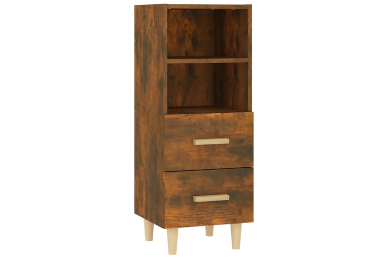 beBasic Skjenk røkt eik 34,5x34x90 cm konstruert tre - Brun - Oppbevaring - Oppbevaringsmøbler - Sideboard & skjenker