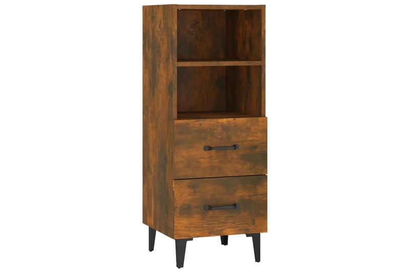 beBasic Skjenk røkt eik 34,5x34x90 cm konstruert tre - Brun - Oppbevaring - Oppbevaringsmøbler - Sideboard & skjenker