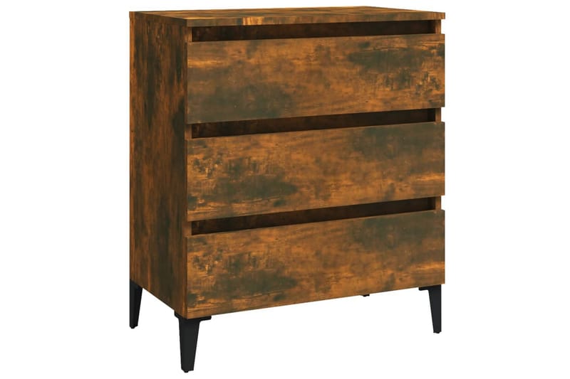 beBasic Skjenk røkt eik 60x35x69 cm konstruert tre - Brun - Oppbevaring - Oppbevaringsmøbler - Sideboard & skjenker