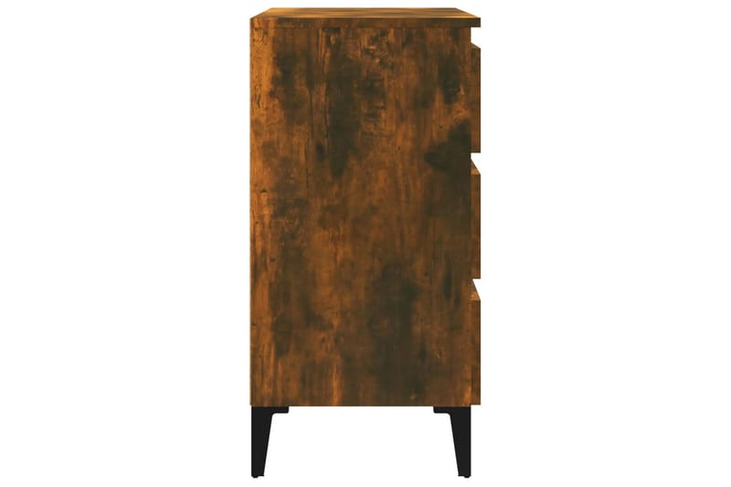 beBasic Skjenk røkt eik 60x35x69 cm konstruert tre - Brun - Oppbevaring - Oppbevaringsmøbler - Sideboard & skjenker