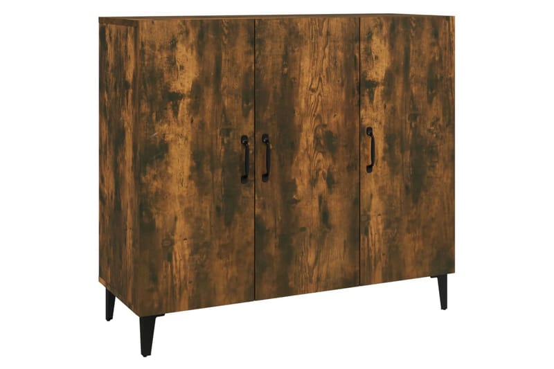 beBasic Skjenk røkt eik 90x34x80 cm konstruert tre - Brun - Oppbevaring - Oppbevaringsmøbler - Sideboard & skjenker