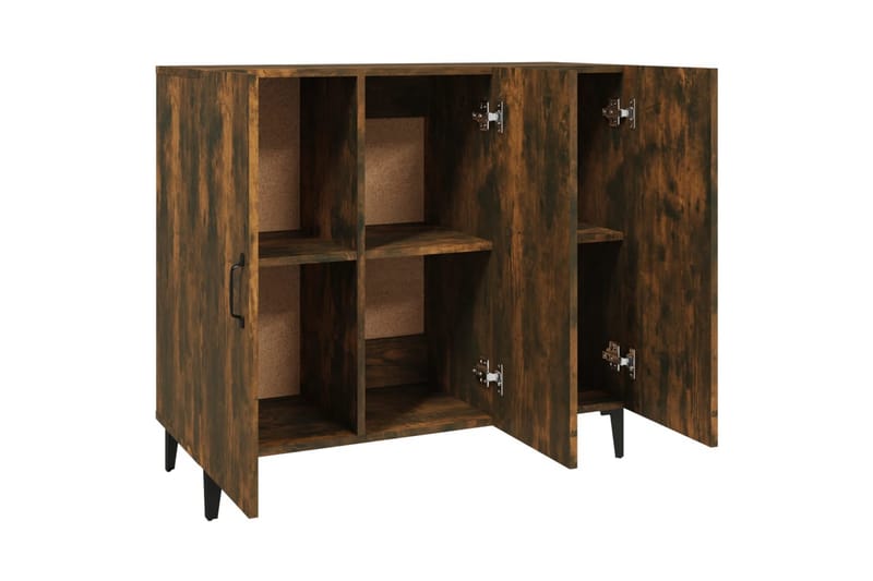 beBasic Skjenk røkt eik 90x34x80 cm konstruert tre - Brun - Oppbevaring - Oppbevaringsmøbler - Sideboard & skjenker