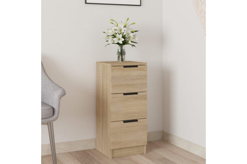 beBasic Skjenk sonoma eik 30x30x70 cm konstruert tre - Brun - Oppbevaring - Oppbevaringsmøbler - Sideboard & skjenker