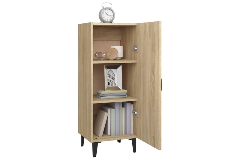 beBasic Skjenk sonoma eik 34,5x34x90 cm konstruert tre - Brun - Oppbevaring - Oppbevaringsmøbler - Sideboard & skjenker