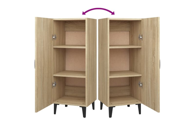 beBasic Skjenk sonoma eik 34,5x34x90 cm konstruert tre - Brun - Oppbevaring - Oppbevaringsmøbler - Sideboard & skjenker