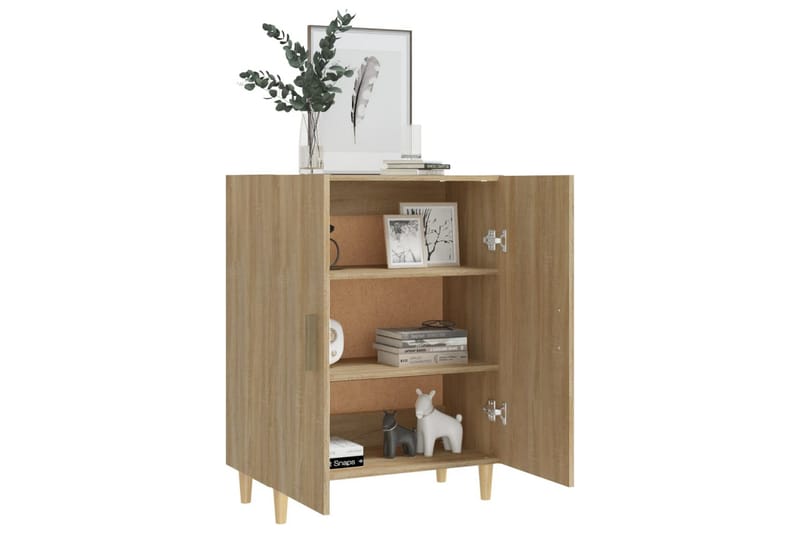 beBasic Skjenk sonoma eik 70x34x90 cm konstruert tre - Brun - Sideboard & skjenker