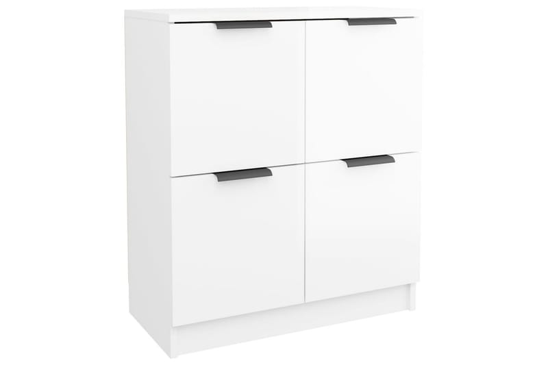 beBasic Skjenker 2 stk høyglans hvit 60x30x70 cm konstruert tre - Hvit - Oppbevaring - Oppbevaringsmøbler - Sideboard & skjenker