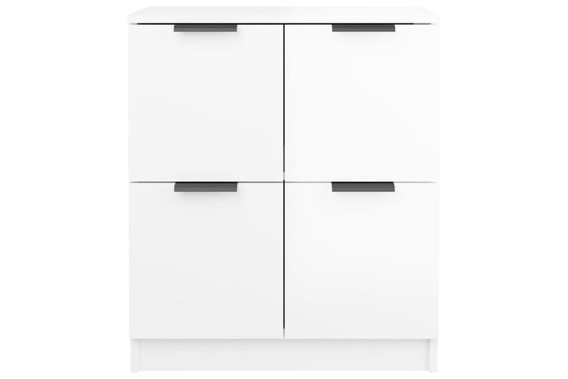 beBasic Skjenker 2 stk høyglans hvit 60x30x70 cm konstruert tre - Hvit - Oppbevaring - Oppbevaringsmøbler - Sideboard & skjenker