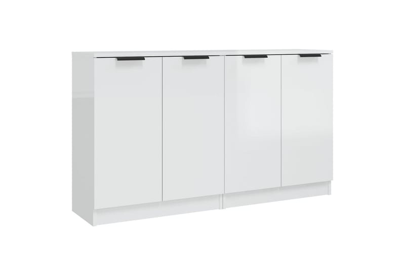 beBasic Skjenker 2 stk høyglans hvit 60x30x70 cm konstruert tre - Hvit - Oppbevaring - Oppbevaringsmøbler - Sideboard & skjenker