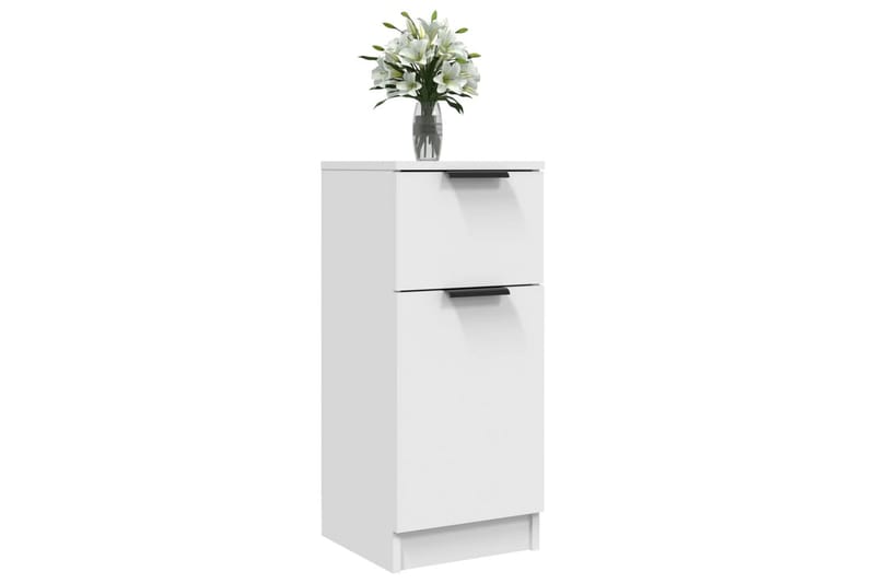 beBasic Skjenker 2 stk hvit 30x30x70 cm konstruert tre - Hvit - Oppbevaring - Oppbevaringsmøbler - Sideboard & skjenker