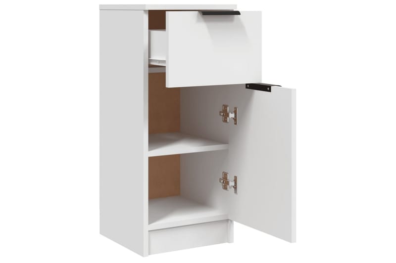 beBasic Skjenker 2 stk hvit 30x30x70 cm konstruert tre - Hvit - Oppbevaring - Oppbevaringsmøbler - Sideboard & skjenker