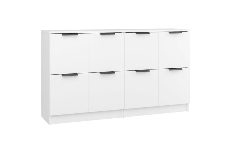 beBasic Skjenker 2 stk hvit 60x30x70 cm konstruert tre - Hvit - Oppbevaring - Oppbevaringsmøbler - Sideboard & skjenker