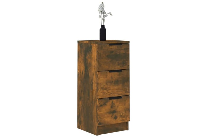 beBasic Skjenker 2 stk røkt eik 30x30x70 cm konstruert tre - Brun - Oppbevaring - Oppbevaringsmøbler - Sideboard & skjenker