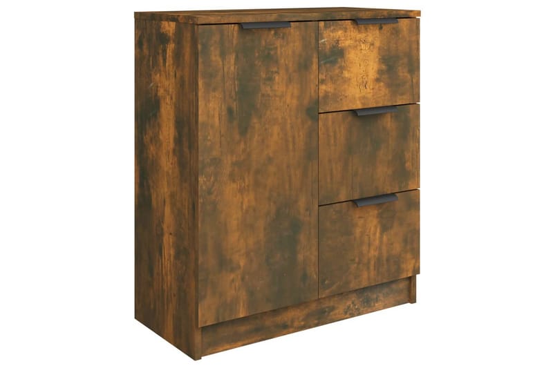 beBasic Skjenker 2 stk røkt eik 60x30x70 cm konstruert tre - Brun - Oppbevaring - Oppbevaringsmøbler - Sideboard & skjenker