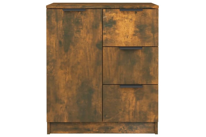 beBasic Skjenker 2 stk røkt eik 60x30x70 cm konstruert tre - Brun - Oppbevaring - Oppbevaringsmøbler - Sideboard & skjenker