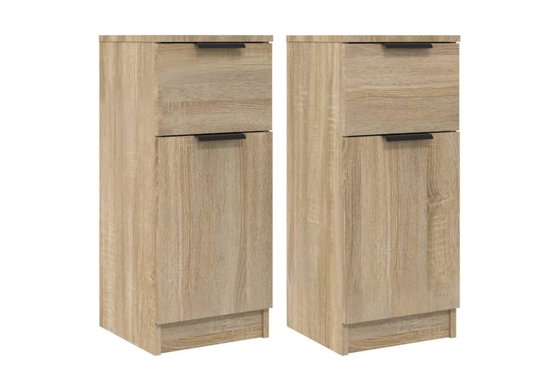 beBasic Skjenker 2 stk sonoma eik 30x30x70 cm konstruert tre - Brun - Oppbevaring - Oppbevaringsmøbler - Sideboard & skjenker