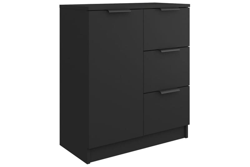 beBasic Skjenker 2 stk svart 60x30x70 cm konstruert tre - Svart - Oppbevaring - Oppbevaringsmøbler - Sideboard & skjenker