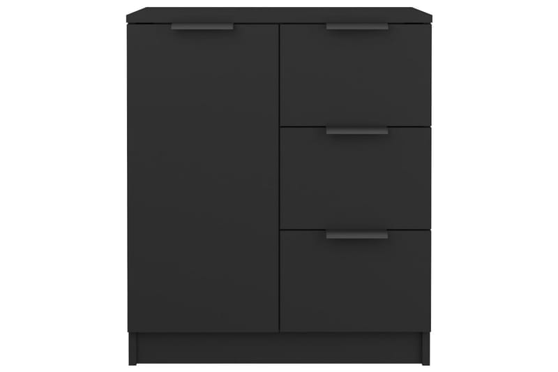 beBasic Skjenker 2 stk svart 60x30x70 cm konstruert tre - Svart - Oppbevaring - Oppbevaringsmøbler - Sideboard & skjenker