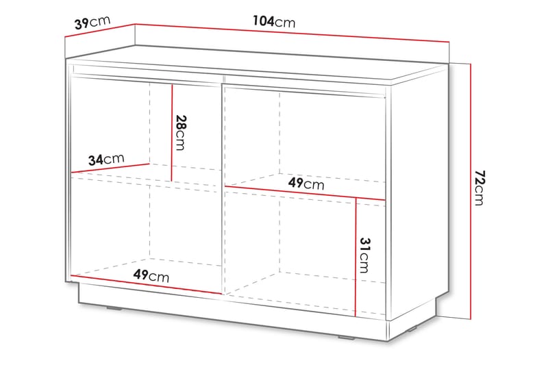 Bolstan Kommode 104 cm - Beige - Oppbevaring - Oppbevaringsmøbler - Kommode