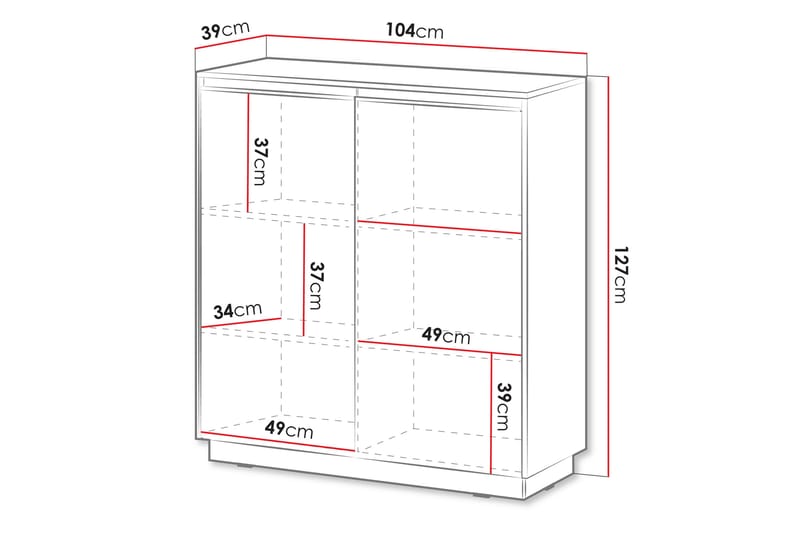 Bolstan Kommode 104 cm - Svart - Oppbevaring - Oppbevaringsmøbler - Kommode