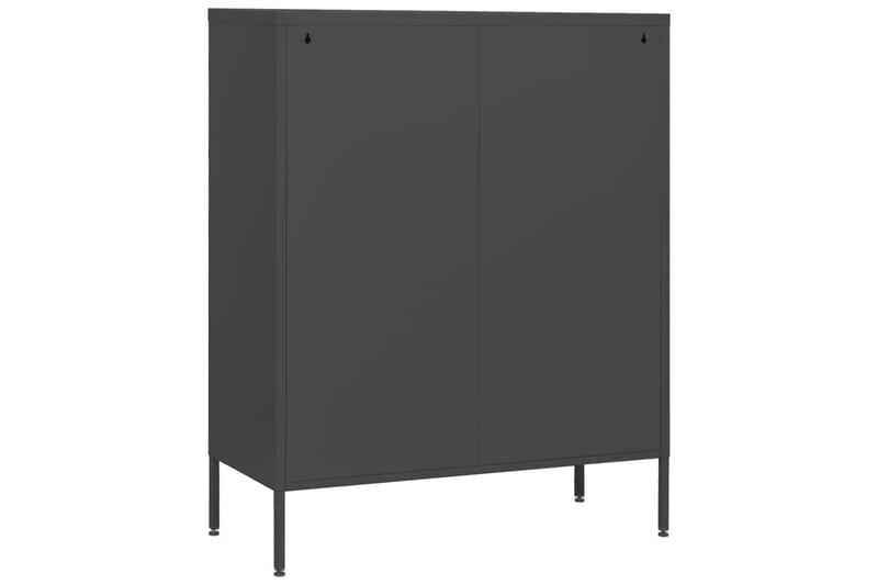 Kommode antrasitt 80x35x101,5 cm stål - Antrasittgrå - Oppbevaring - Oppbevaringsmøbler - Kommode - Entrekommode