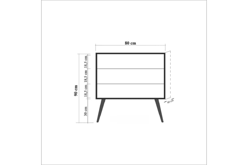 Brokind Kommode 90 cm - Brun - Oppbevaring - Oppbevaringsmøbler - Kommode - Entrekommode