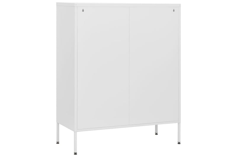 Kommode hvit 80x35x101,5 cm stål - Hvit - Oppbevaring - Oppbevaringsmøbler - Kommode - Entrekommode