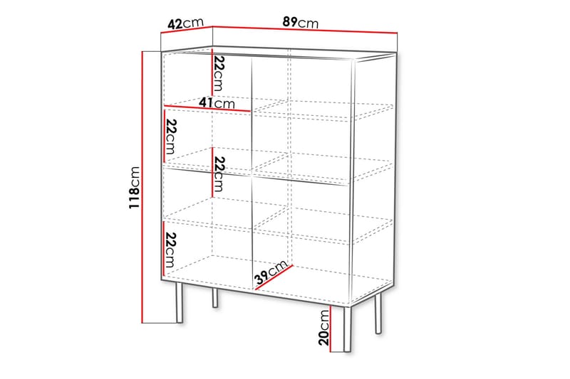 Juniskär Kommode 89 cm - Valnøtt - Oppbevaring - Oppbevaringsmøbler - Kommode - Entrekommode